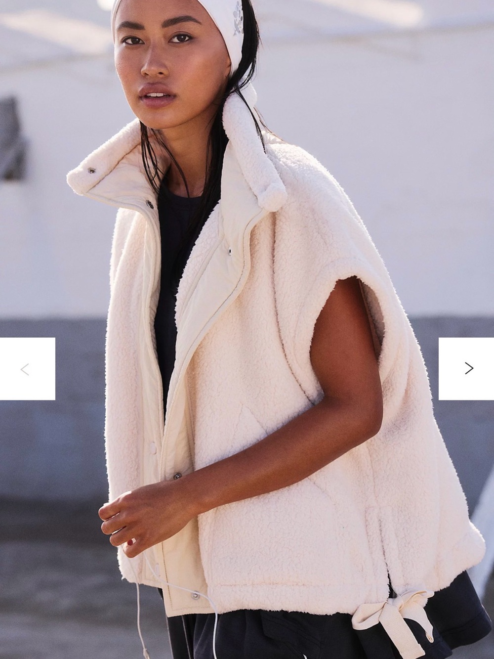 Free People Movement Cozy Cream Sherpa Vest - Women